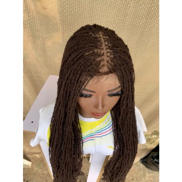 Full lace Dark Brown Sisterlocs Wig, Skinny Dreadlocs Wig, Locs Wig 36 inches