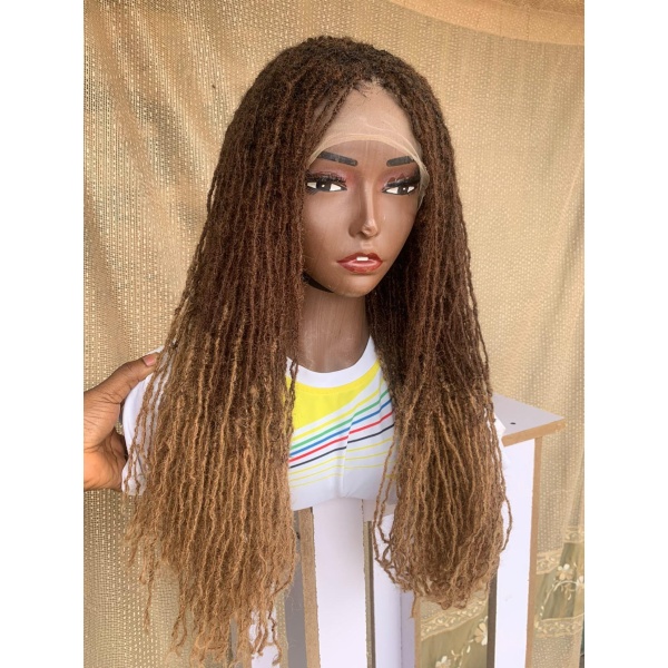 Ombre Sisterlocs wig, Glueless Sisterlocs Wig, 20 inches