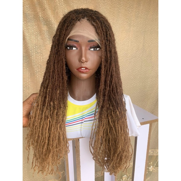 Ombre Sisterlocs wig, Glueless Sisterlocs Wig, 20 inches