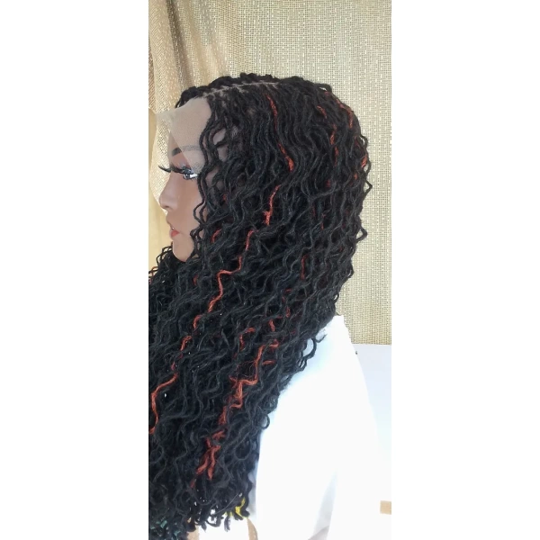 Full lace Sisterlocs Wig, Skinny Dreadlocs Wig, Locs Wig 22inches