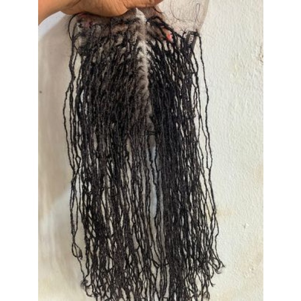 Human Hair Topper Sisterlocs, Skinnylocs 14inches