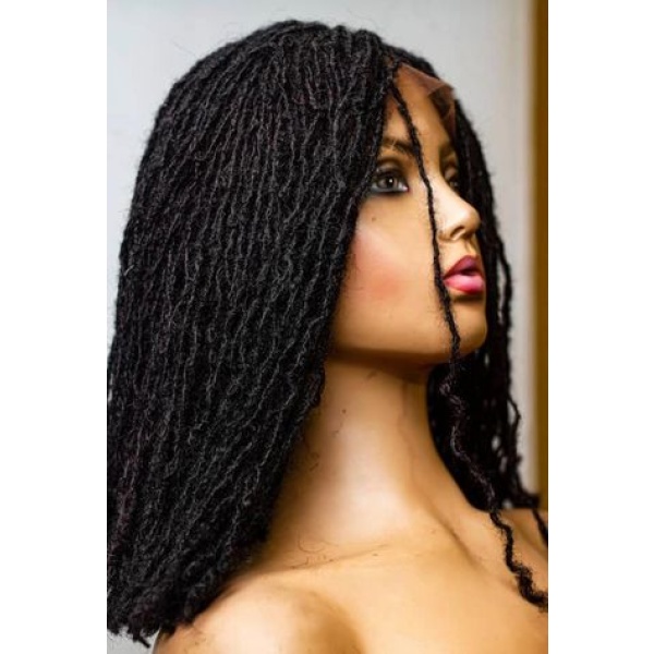 Sisterlocs Frontal Piece,Skinnky locs Topper, Skinny dreadlocs