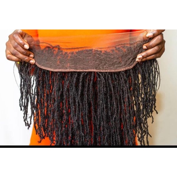 Sisterlocs Frontal Piece,Skinnky locs Topper, Skinny dreadlocs