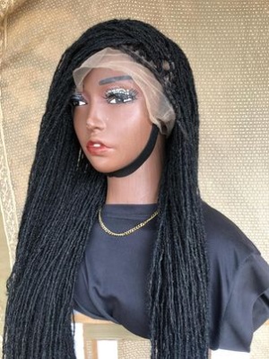 Sythentic Full lace Sisterlocs, Skinny locs, Micro locs Wig For Black Women