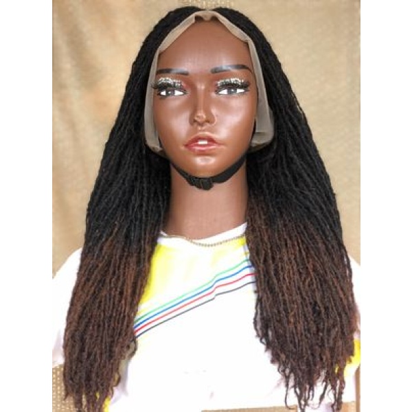 Full LaceOmbre 30 Sisterlocs wig, Glueless Sisterlocs Wig, 20 inches