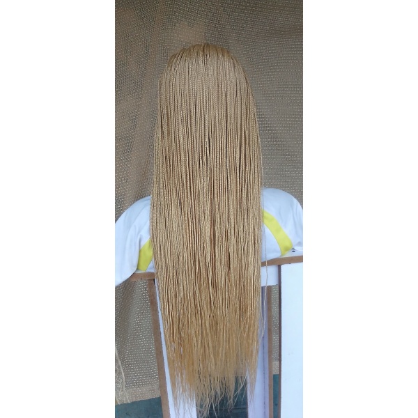 Full Lace Platinum Box Braids wig, 613 Blonde Skinny Braids, Small box braids wig for black women, free shipping