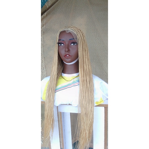 Full Lace Platinum Box Braids wig, 613 Blonde Skinny Braids, Small box braids wig for black women, free shipping