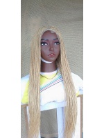 Full Lace Platinum Box Braids wig, 613 Blonde Skinny Braids, Small box braids wig for black women, free shipping