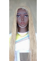 Full Lace Platinum Box Braids wig, 613 Blonde Skinny Braids, Small box braids wig for black women, free shipping