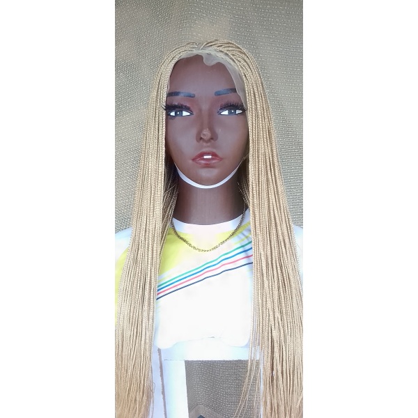 Full Lace Platinum Box Braids wig, 613 Blonde Skinny Braids, Small box braids wig for black women, free shipping