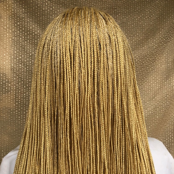 Full Lace Platinum Box Braids wig, 613 Blonde Skinny Braids, Small box braids wig for black women, free shipping