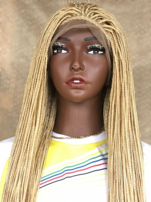 Full Lace Platinum Box Braids wig, 613 Blonde Skinny Braids, Small box braids wig for black women, free shipping