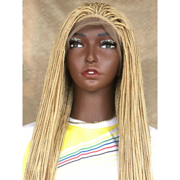 Full Lace Platinum Box Braids wig, 613 Blonde Skinny Braids, Small box braids wig for black women, free shipping