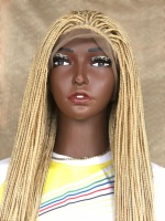 Full Lace Platinum Box Braids wig, 613 Blonde Skinny Braids, Small box braids wig for black women, free shipping