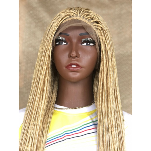 Full Lace Platinum Box Braids wig, 613 Blonde Skinny Braids, Small box braids wig for black women, free shipping