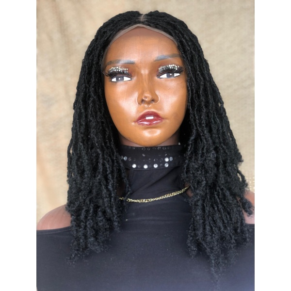 Full lace layered Bob Skinny locs, Sisterlocs, wig for black women, free shipping