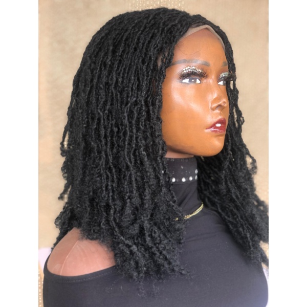 Full lace layered Bob Skinny locs, Sisterlocs, wig for black women, free shipping