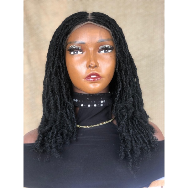 Full lace layered Bob Skinny locs, Sisterlocs, wig for black women, free shipping