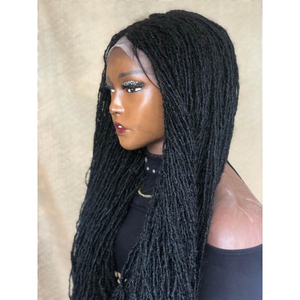 Full lace Synthentic Skinny locs, Sisterlocs, wig for black women, free shipping