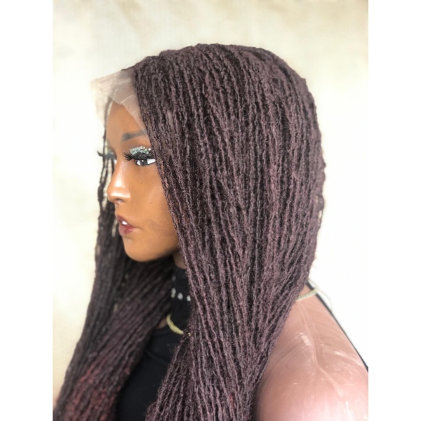 Full lace Ombre 33/35 Synthentic Skinny locs, Sisterlocs, wig for black women, free shipping