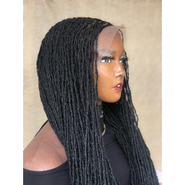 Full lace Synthentic Skinny locs, Sisterlocs, wig for black women, free shipping