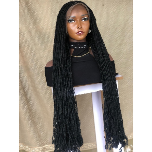 Full lace Synthentic Skinny locs, Sisterlocs, wig for black women, free shipping