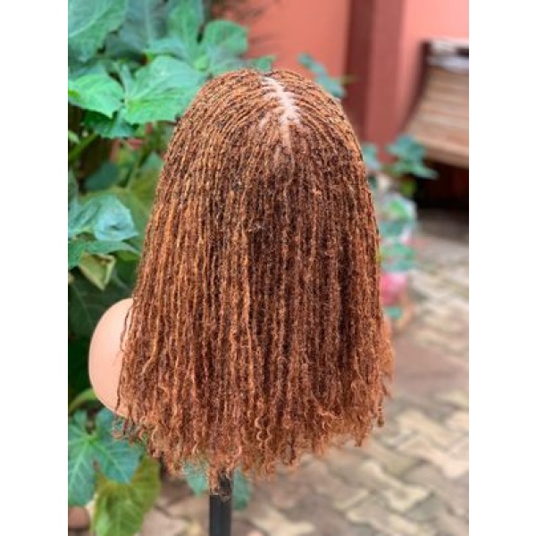 Dyeable Human Hair Full Lace Sister locks DreadLocks wig Braided Wigs, braids wigs, lace wig color 30