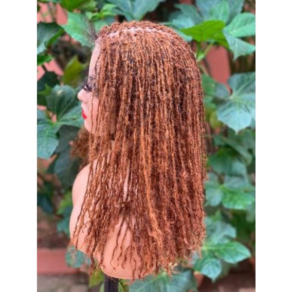 Dyeable Human Hair Full Lace Sister locks DreadLocks wig Braided Wigs, braids wigs, lace wig color 30