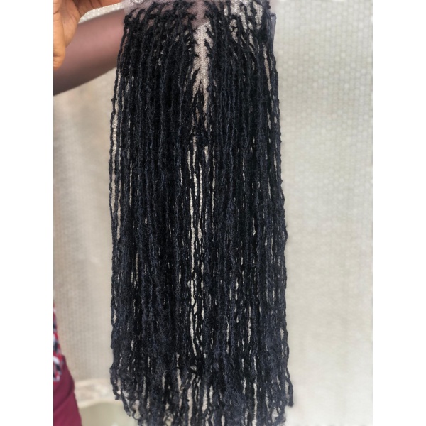 Dyeable Human Hair Topper Sisterlocs, Skinnylocs, Afro kinky bulk hair. type 4c Human Hair 14inches