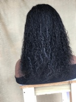 Dyeable Full Lace Salt and Pepper Human Hair Micro twist, Human Hair Million Braids, Handmade wig for black women, Braided Wig, free shipping