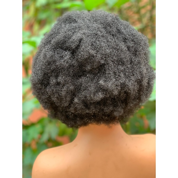 Full Lace Dyeable Human Hair Afro kinky hair, Hand Tied Afro Wig type