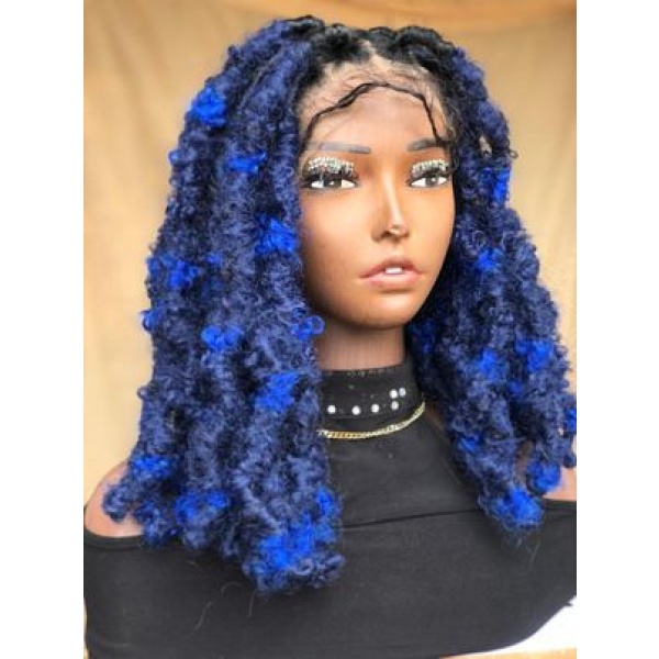 Braided Wig, Bob distressed locs wig,handmade,braids wig, wig for Black women, butterfly locs,14 inches,free shipping