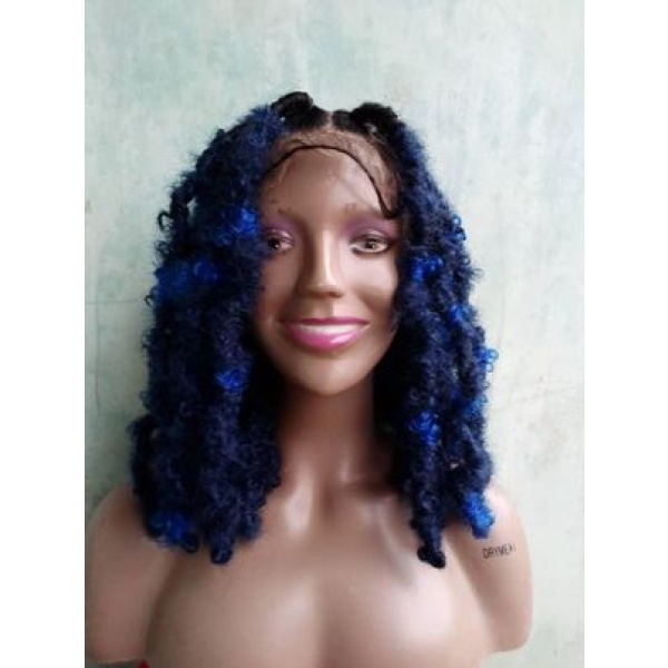 Braided Wig, Bob distressed locs wig,handmade,braids wig, wig for Black women, butterfly locs,14 inches,free shipping