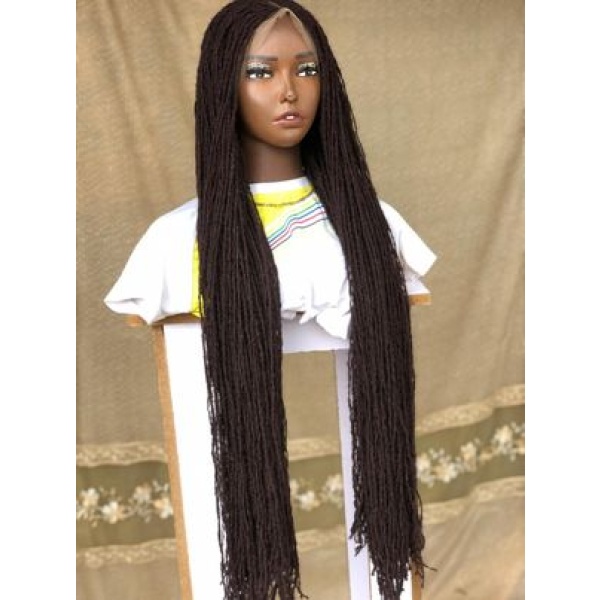 Ready to Ship Sister Locs, Glueless Braided Wig, Braids wig, wig for black women, handmade,skinny locs wig,full frontal, Full lace,closure,Custom made wig