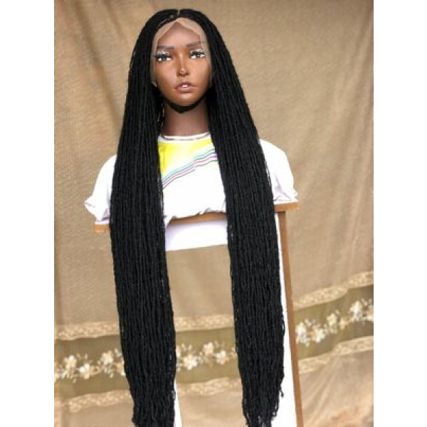 Ready to Ship Sister Locs, Glueless Braided Wig, Braids wig, wig for black women, handmade,skinny locs wig,full frontal, Full lace,closure,Custom made wig