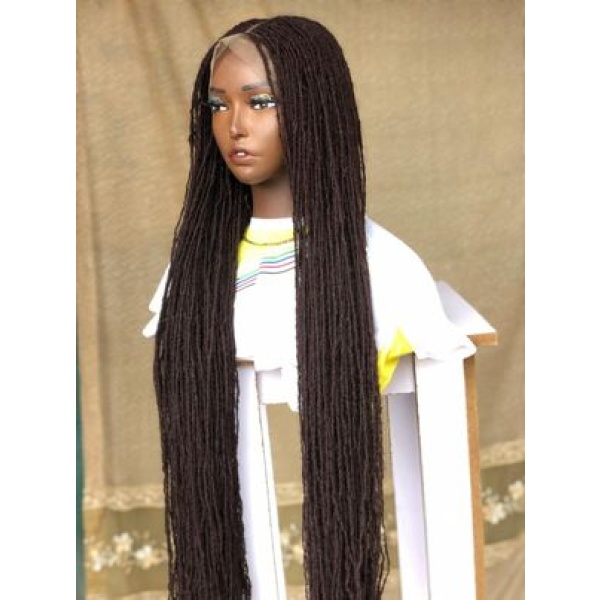 Ready to Ship Sister Locs, Glueless Braided Wig, Braids wig, wig for black women, handmade,skinny locs wig,full frontal, Full lace,closure,Custom made wig