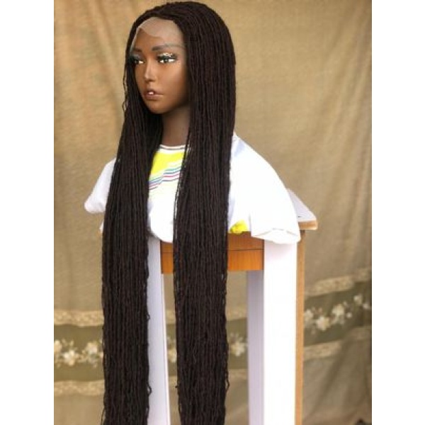 Ready to Ship Sister Locs, Glueless Braided Wig, Braids wig, wig for black women, handmade,skinny locs wig,full frontal, Full lace,closure,Custom made wig