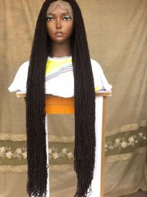 Ready to Ship Sister Locs, Glueless Braided Wig, Braids wig, wig for black women, handmade,skinny locs wig,full frontal, Full lace,closure,Custom made wig