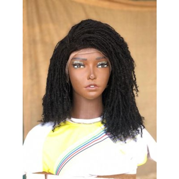 Dyeable Human Hair Full Lace Layered Full Density New Growth Bob Sisterlocs Skinny DreadLocks wig Braided Wigs