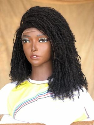 Dyeable Human Hair Full Lace Layered Full Density New Growth Bob Sisterlocs Skinny DreadLocks wig Braided Wigs