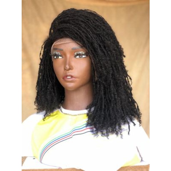 Dyeable Human Hair Full Lace Layered Full Density New Growth Bob Sisterlocs Skinny DreadLocks wig Braided Wigs