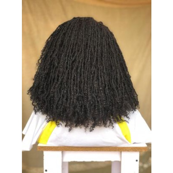 Dyeable Human Hair Full Lace Layered Full Density New Growth Bob Sisterlocs Skinny DreadLocks wig Braided Wigs