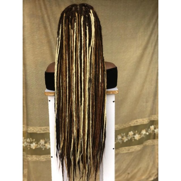 Full Lace Synthetic Dreadlocs Lisa bonnet inspired locs, braid wig for black women.